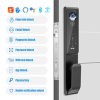 Serrure Intelligente Automatique HUNE pour la Sécurité Domestique avec Reconnaissance Faciale 3D et des Veines Palmaires, Accès à Distance via Application WiFi, Écran IA, Serrure de Porte Intelligente