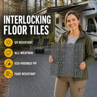 Dalles de sol de garage emboîtables, revêtement de sol en plastique écologique, antidérapant, imperméable, modulaire pour atelier de detailing automobile, salle de sport
