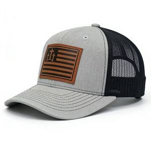 Casquette Trucker Personnalisée 6 Panneaux en Cuir de Haute Qualité, Gorra en Maille Vierge, Casquette Snapback 511 pour Hommes - Product Image 1