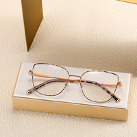 MS 81516 2024 Nouvelle monture de lunettes optique pour femme en métal brillant et fin, anti-lumière bleue, design coloré et brillant, logo personnalisé