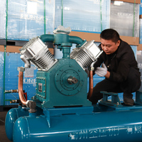 Compresseur d'air diesel à piston Kaishan 2V4/5, 5 bars, double réservoir d'air, monocylindre diesel, pour perforatrice et marteau pneumatique