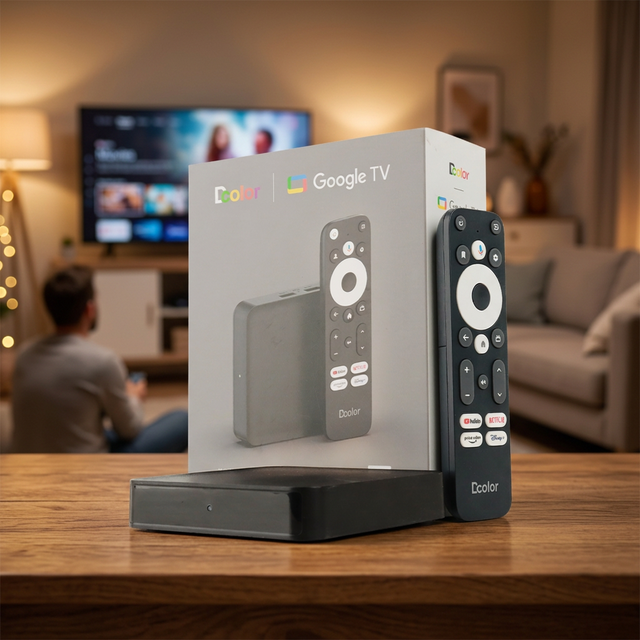 2026 GTV Manufacturer Newest Dcolor GD2 google Net.flix Certified Android 14 4K GTV Box 2.4G/5G WiFi 2Gb 32GB BT Voice Search