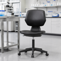 Tabouret de laboratoire ergonomique à siège selle, réglable en hauteur, avec dossier pivotant, moderne, pour école, maison, bureau, laboratoire