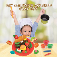 Pâte à modeler créative pour enfants, Kit artisanal en argile sèche à l'air, bricolage, Sandwich, petit déjeuner, jouets en Plasticine, pâte à modeler