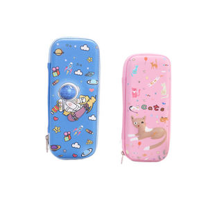 Étui à crayons à fermeture éclair personnalisé pour filles, motif dinosaure mignon 3D, couleur personnalisée, avec logo personnalisé pour l'école et le bureau - Product Image 2