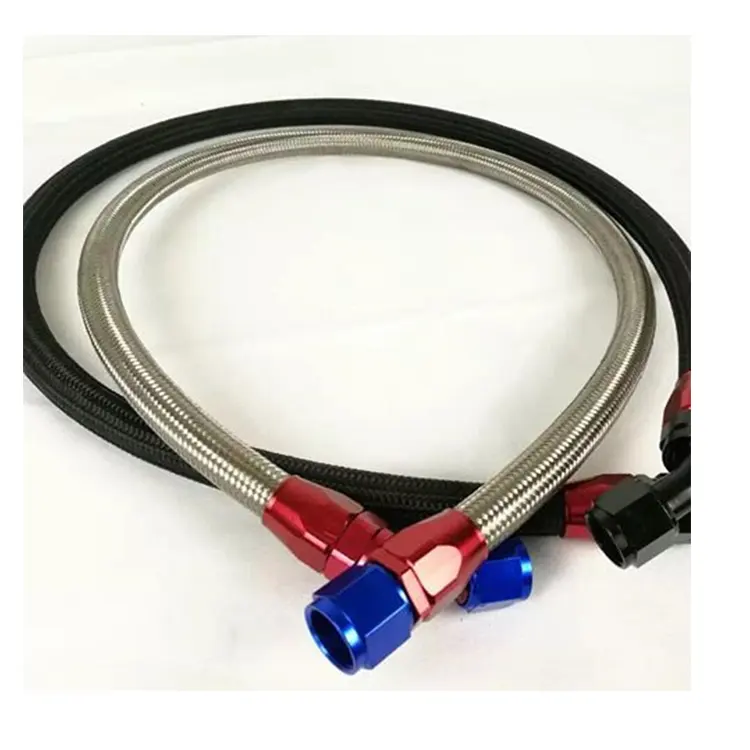 An3 3.2 millimetri 1/8 ''ptfe/nylon colorato in acciaio inox intrecciato tubo freno freno kit tubo flessibile di montaggio