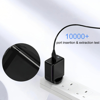 Cargador GaN de 65W con Enchufe para Reino Unido, Certificado UKCA, Puerto Único Tipo-C, Carga Rápida PD, Adaptador de Corriente para Pared, para Laptop, Teléfono, Tableta, Cámara