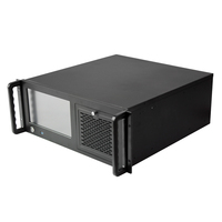 Fabrication 4U 19 pouces poste de travail d'ordinateur industriel châssis de serveur LCD ATX MB prise en charge double 3.5/2.5 pouces HDD fenêtre de panneau latéral