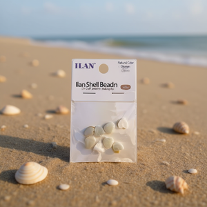 Perline di conchiglia Ilan da 10 mm, colore naturale, per creazione di gioielli fai da te, 8 pezzi - Product Image 2