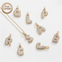 SSeeSY, joyería de moda a granel, cobre, nombre personalizado, cadena chapada en oro, colgante de letra de latón, collar inicial, proveedor de amuletos
