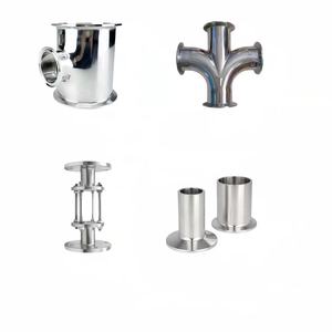 Fitting Pipa Saniter Stainless Steel SS 304 316 untuk Industri Susu, Sambungan Tri <span class=keywords><strong>Clamp</strong></span> Dilas, Adaptor Berulir/Ferrule/Kopling/Konektor/<span class=keywords><strong>Nipple</strong></span> - Product Image 3