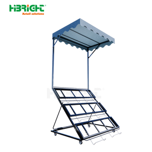 Étagère de présentation de fruits et légumes pliable multi-niveaux gain de place avec roulettes - Product Image 6