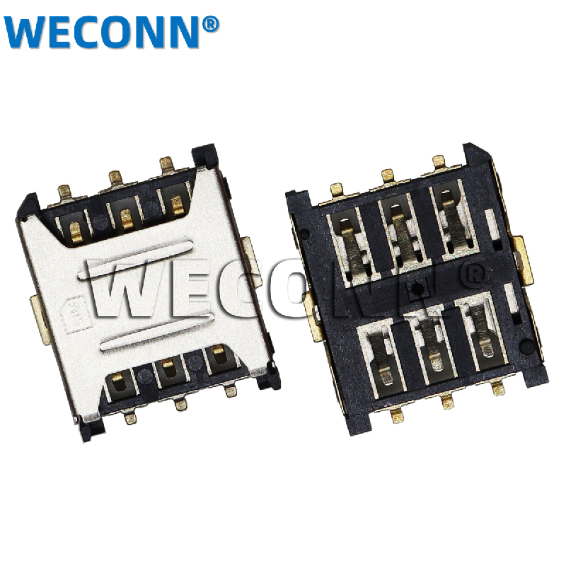 Professional Manufacturer PUSH PULL 1.35H 6pinNANO SIM card connector card socket connector TYPE for IoT GPS