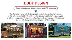 Remorque de restauration mobile <span class=keywords><strong>à</strong></span> cadre galvanisé, étanche, pour la vente de nourriture en rue, les foires, les festivals, les parcs, la location - Product Image 3