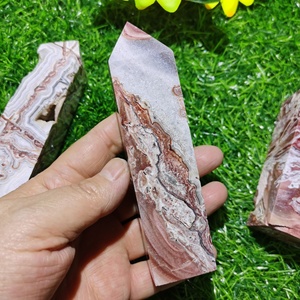 Chất Lượng Cao Đá Tự Nhiên Mexico Điên Ren Agate Tháp Pha Lê Điểm Wands Cho Bán Buôn - Product Image 3