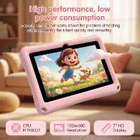Tableta Educativa para Niños de 7 Pulgadas con Control Parental, 256 GB de ROM, Aplicaciones Educativas Precargadas, Funda Resistente Incluida, Precio al por Mayor
