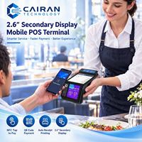 Système de point de vente intelligent Android 14 de 8 pouces, 4 Go/16 Go SSD, NFC, Bluetooth, USB, batterie 15000 mAh, terminal de paiement rapide pour restaurant