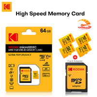 Tarjetas SD de Plástico Populares Kodak U3 V30 Clase 10 de 128 GB y 256 GB, Tarjeta SDXC TF con Garantía de 3 Años
