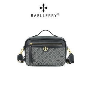 Baellerry Women's Shoulder Bag Large Capacity Zipper Horizontal <b>Square</b> Bag With Stitching Print For Everyday Use - Product Image 5