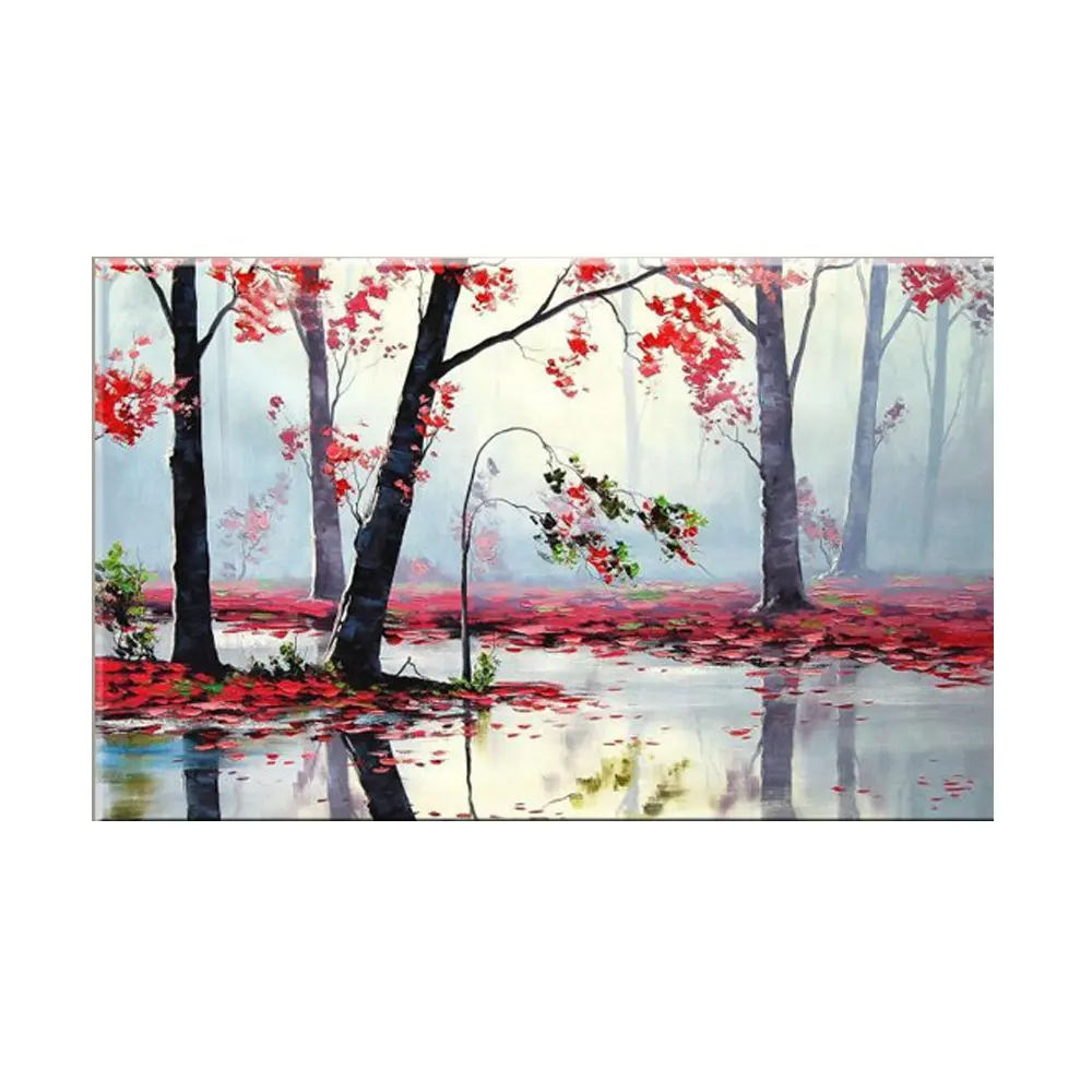 Handmade Modern Landscape Oil Paintings Wall Arts With Frames On Canvas For house decor