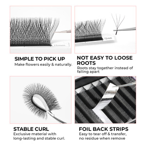 Starscolors Double Tips YY 3D <span class=keywords><strong>4D</strong></span> 5D Premium Pestaas Five Leaves Clover Lashes <span class=keywords><strong>Cils</strong></span> 1s Flowering YW Eyelash Extension Trays - Product Image 4