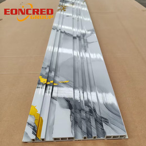 Grille décorative WPC pour mur de <span class=keywords><strong>galerie</strong></span> d'art, grille blanche minimaliste et épurée, panneau mural WPC d'intérieur - Product Image 1
