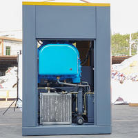 Compresor de Aire de Tornillo Silencioso Sin Aceite Airking de 55kw, 75kw, 90kw, Refrigerado por Aire, Estacionario, con 2190m3/h y Voltaje Personalizado
