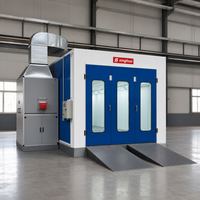 Cabines de peinture pour voitures au gaz naturel Elite 43 kW, prix départ usine, 80 unités ° Cabine de peinture automobile fiable avec double ventilateur d'admission C