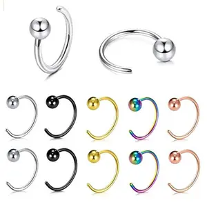 Segels chmuck Bunte Nasenringe Hoop Non Piercing Swirls Nasenringe Hoop Body Fake Nasenring für Frauen