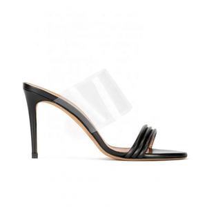 Nuevas sandalias de verano para mujer, mulas transparentes de tacón alto de PVC con punta abierta y mostrador trasero, sexis y cómodas con plantilla de PU - Product Image 3