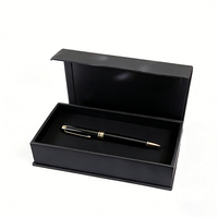 Boîte d'emballage en papier rigide de luxe avec logo personnalisé en gros, boîte magnétique pour stylo, pour l'emballage de stylos plume