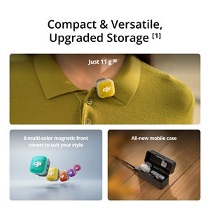 ไมโครโฟนไร้สาย DJI Mic Mini (2 TX + 1 RX + กล่องชาร์จ) ใช้งานร่วมกับ <span class=keywords><strong>iPhone</strong></span> Android กล้อง <span class=keywords><strong>ถ่าย</strong></span>วิดีโอได้ 48 ชั่วโมง แบตเตอรี่สำหรับ Vlog สัมภาษณ์ <span class=keywords><strong>ถ่าย</strong></span>ทอดสด - Product Image 6