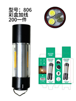 Lampe torche rechargeable Type-C NS-806, zoom télescopique, laser blanc COB, batterie 18650