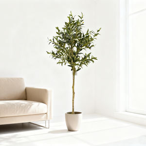 Arbre d'olivier artificiel en plastique, plante ornementale d'art |   Plantes d'olivier artificielles décoratives pour la maison, le bureau, l'aménagement paysager <span class=keywords><strong>intérieur</strong></span> - Product Image 5