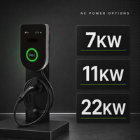 Station de recharge domestique pour véhicules électriques 7KW 11KW 22KW Type 2 Câble 5m RFID APP Bluetooth IP65 OEM Wallbox pour voitures électriques