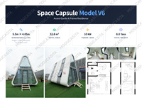 Maisons conteneurs spatiales étanches personnalisées, cabines de couchage, capsules spatiales, maisons capsules