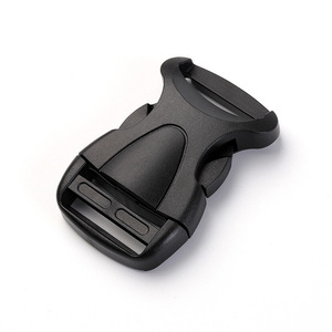 Side Release Plastic Buckle 25mm Inner Diameter Durable For Bags <b>Backpack</b> <b>Strap</b> Adjustable Black Solid Color - Product Image 3