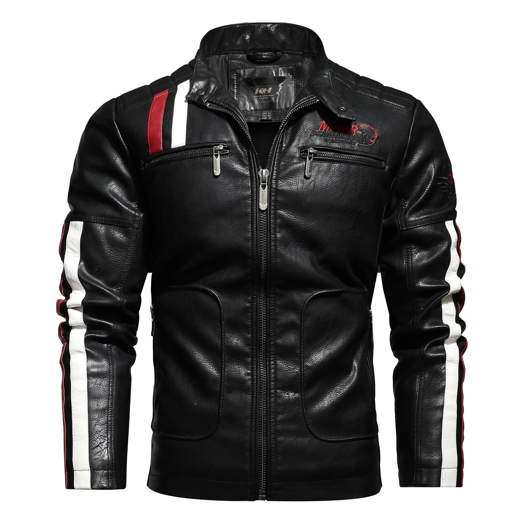 Factory direct selling men's leather clothes trendy motorcycle washed with water cotton leather men's jackets