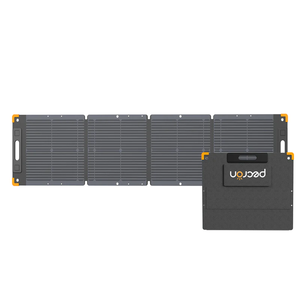 Panel Solar Portátil Plegable Pecron PV100 de 100W, Monocristalino, con 22% de Eficiencia, Impermeable IP67, Negro y Naranja - Product Image 1