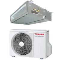 Climatiseur Toshiba 32000 BTU R32 numérique à conduit, design contemporain, pour appartement, débit d'air 1110 CFM, conception flexible, garantie 3 ans