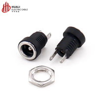 Prise d'alimentation CC DC022B, adaptateur en cuivre, interface femelle pour panneau 5,5-2,1 mm/2,5, prise femelle 3,5-1,35 mm pour connexions de fils
