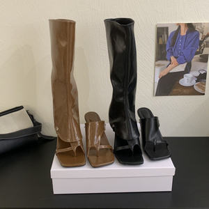 صنادل نسائية بكعب ومضخات ، أحذية برقبة قابلة للفصل ، أحذية نسائية بإبزيم ، أحذية نسائية مفتوحة من الأمام ، أحذية كعب كعب ، شبشب - Product Image 1