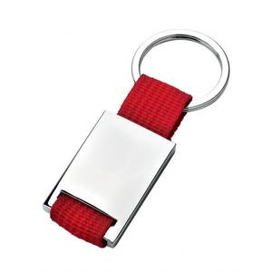 Porte-clés en nylon rouge avec ouvre-bouteille en alliage et acier inoxydable, impression offset et UV, logo laser, sans boîte - Product Image 1