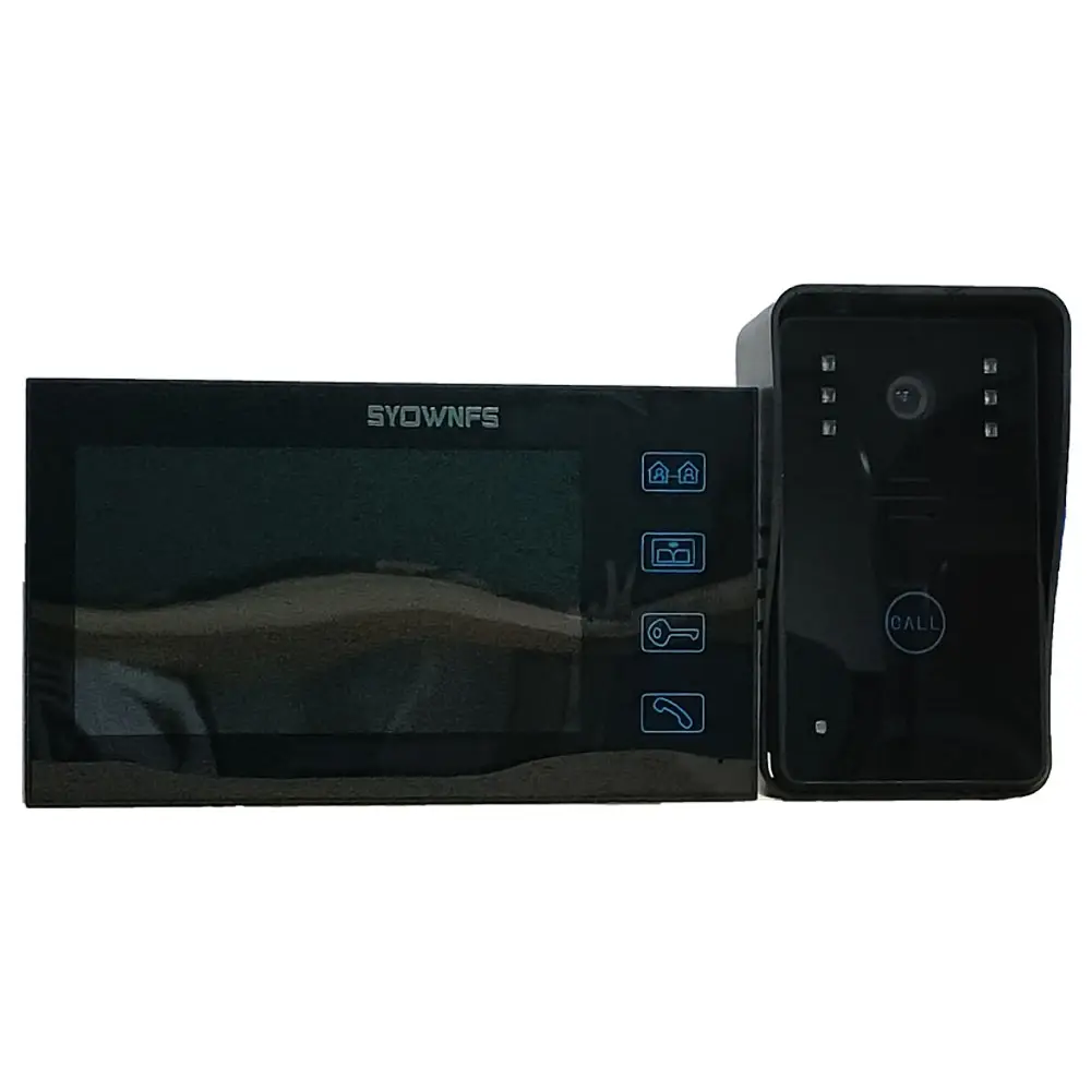 Fabrik Großhandel 7-Zoll-Bildschirm Video Tür Telefon Sicherheit Intercom Türklingel mit IR-CUT 1000TV Line-Kamera