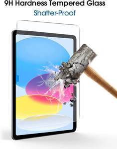 Protection d'écran en verre trempé HD transparent facile à appliquer, sans bulles, 9H, pour tablette iPad 10e génération 2022, 11e génération 2025 - Product Image 4