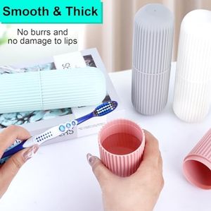 Porte-brosse à dents portable en deux parties, durable, moderne, <span class=keywords><strong>vert</strong></span>, rose, blanc, en plastique, étui <span class=keywords><strong>de</strong></span> voyage, ensembles <span class=keywords><strong>de</strong></span> <span class=keywords><strong>salle</strong></span> <span class=keywords><strong>de</strong></span> <span class=keywords><strong>bain</strong></span> pour le camping, vente en gros - Product Image 4