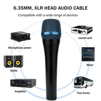 Microphone cardioïde XLR portable E945 - Microphone vocal dynamique pour le chant, les performances live, l'enregistrement en studio, les podcasts et la diffusion
