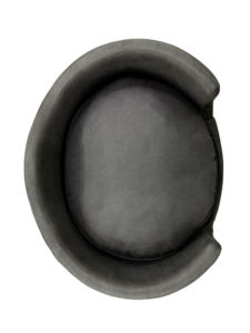 <span class=keywords><strong>Cama</strong></span> para Mascotas T0025 de Estilo Francés, Lujosa, en Gris Oscuro, de Lino Suave, para Perros y Gatos Pequeños, con Patas Talladas Retro y Tachuelas de Latón - Product Image 6