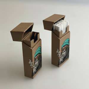 Fornitura Stabile di Pacchetti Vuoti per Sigarette Personalizzati con Logo, Confezioni in Carta Kraft per Sigarette Arrotolate, Scatola da 10 Coni Pre-Rollati per Tabacco - Product Image 1