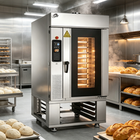 10 fours rotatifs à air chaud, équipement de cuisson pour pain et hamburgers, four à gaz, four rotatif